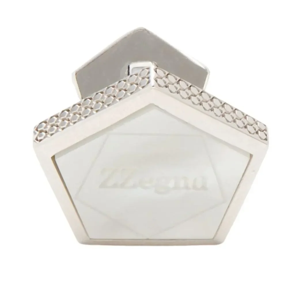 $595 NIB Ermenegildo Zegna Sterling Silver Pentagon Shape Whale Back Cufflinks